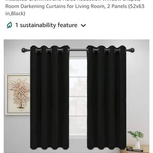 Blackout black curtains